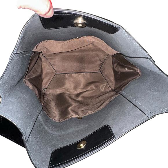 Bostanten Lottery Leather Hobo Bag Large Black - Picture 7 of 7